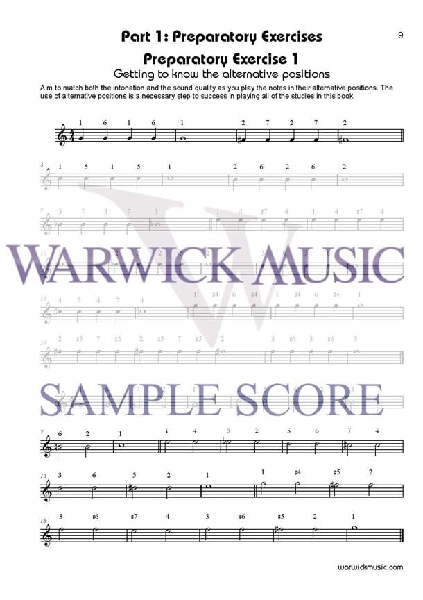 Melodic Studies on Trombone Technique Treble Clef